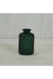 KDMD Green Ribbed Glass Bottle in Emerald - thumbnail 1