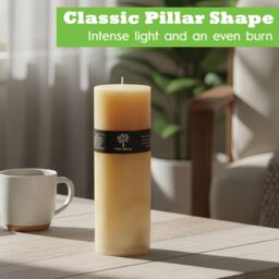 Nicola Spring Round Vanilla Pillar Candle - 215 Hours - Cream in Beige - thumbnail 8
