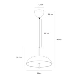Nordlux Premium Indoor Pendant Light Brown Metal E27 Diffused - Mains Powered, IP20 - thumbnail 3