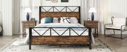 Matteo Metal Bed, 4ft6 Double Bed With 2 Drawerss, Durable & Sturdy in Black - thumbnail 7