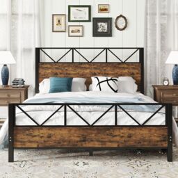 Matteo Metal Bed, 4ft6 Double Bed With 2 Drawerss, Durable & Sturdy in Black - thumbnail 3