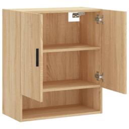 Berkfield Home Wall Cabinet Sonoma Oak 60x31x70 cm Engineered Wood in Tan - Size: 60 x 31 x 70 cm - thumbnail 6