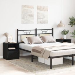 Berkfield Home Nightstands 2-Pack Black Oak 40x40x50 cm Made of Engineered Wood - Size: 40 x 40 x 50 cm - thumbnail 4