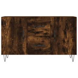Berkfield Home Sideboard Smoked Oak 100x36x60 cm Engineered Wood in Brown - Size: 100 x 36 x 60 cm - thumbnail 6
