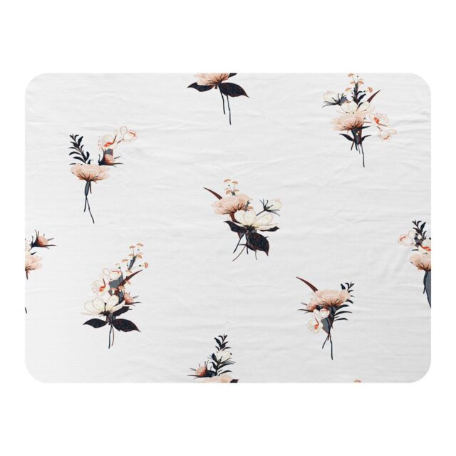 Benjamin Tate Design Flower Bunches Blanket in Natural - Size: 120 cm x 150 cm - image 1