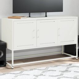 Berkfield Home TV Cabinet White 100.5x39x60.5 cm Steel