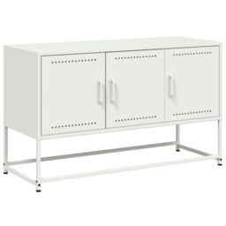 Berkfield Home TV Cabinet White 100.5x39x60.5 cm Steel - thumbnail 2