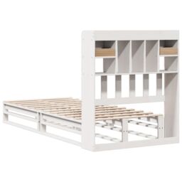 Berkfield Home Bookcase Bed without Mattress White 75x190 cm Small Single Solid Wood Pine - thumbnail 6