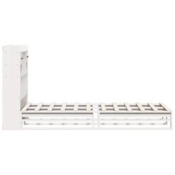 Berkfield Home Bookcase Bed without Mattress White 75x190 cm Small Single Solid Wood Pine - thumbnail 5