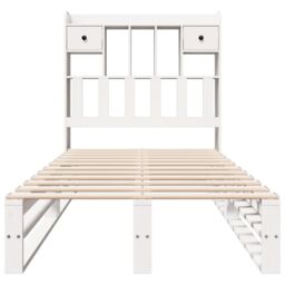 Berkfield Home Bookcase Bed without Mattress White 75x190 cm Small Single Solid Wood Pine - thumbnail 4