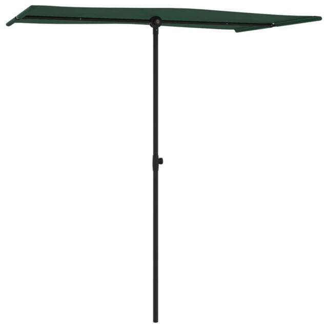 Berkfield Home Outdoor Parasol with Aluminium Pole 180x110 cm Green - image 1