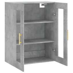 Berkfield Home Wall Mounted Cabinet Concrete Grey 69.5x34x90 cm - thumbnail 6