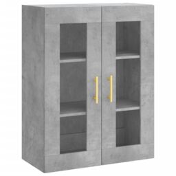 Berkfield Home Wall Mounted Cabinet Concrete Grey 69.5x34x90 cm - thumbnail 2
