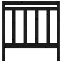 Berkfield Home Bed Headboard Black 95x4x100 cm Solid Wood Pine - Size: 95 x 4 x 100 cm - thumbnail 4