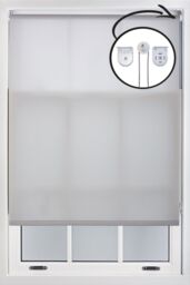 Furnished Grey Daylight Roller Blinds with Metal Fittings - Trimmable Window Shade - Size: 100 cm width x 165 cm drop