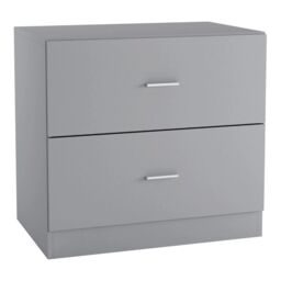 EONLION Orlando 2-Drawer Wood Chest - Compact Bedroom Side Cabinet in Black - thumbnail 6