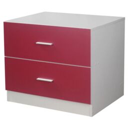 EONLION Orlando 2-Drawer Wood Chest - Compact Bedroom Side Cabinet in Black - thumbnail 3