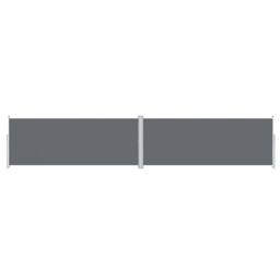 Berkfield Home Retractable Side Awning Anthracite 200x1000 cm in Dark Grey - thumbnail 3