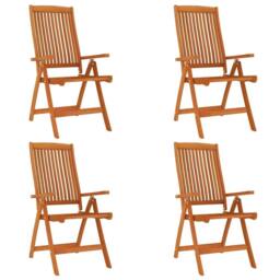 Berkfield Home Beautiful 5 Piece Garden Dining Set Solid Wood Eucalyptus in Brown - thumbnail 4
