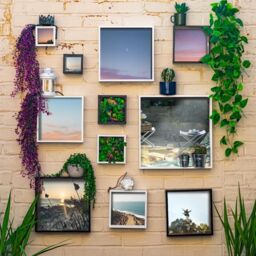"Nicola Spring 3D Deep Box Photo Frames - 8 x 8"" with 6 x 6"" Mount - Light Wood - Pack of 2 in White" - thumbnail 5