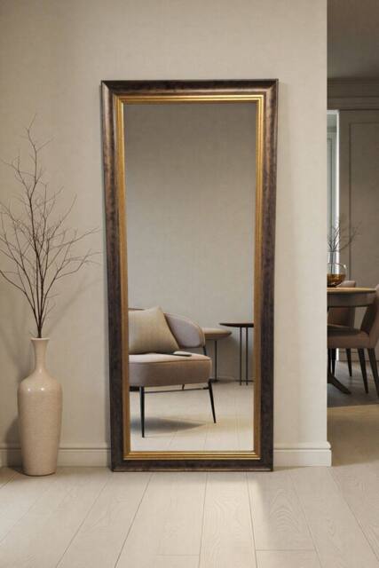 Yearn Mirrors Classic Full Length Bronze Gold Bevelled Wall Mirror - image 1