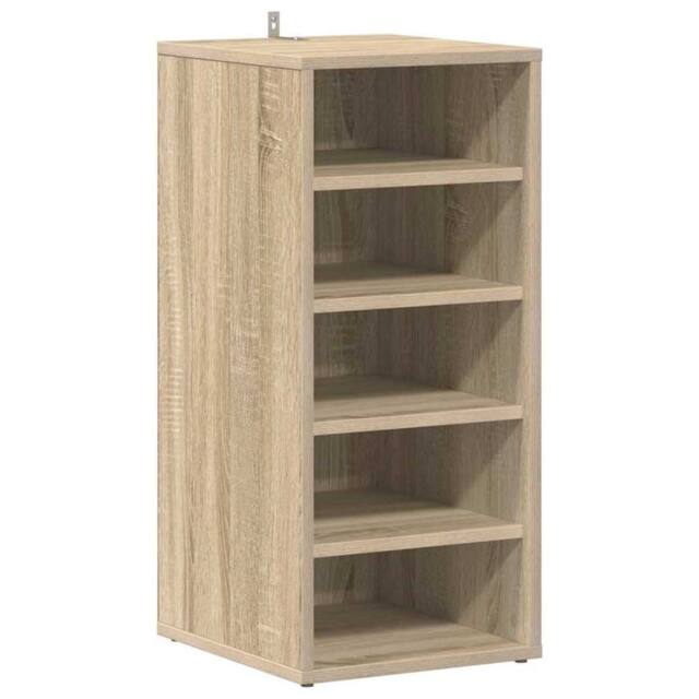 Berkfield Home Shoe Cabinet Sonoma Oak 31.5x35x70 cm Engineered Wood in Light Tan - image 1