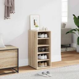 Berkfield Home Shoe Cabinet Sonoma Oak 31.5x35x70 cm Engineered Wood in Light Tan - thumbnail 2