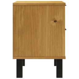 "Berkfield Home Bedside Cabinet ""FLAM"" 49x35x50 cm Solid Wood Pine in Brown - Size: 49 x 35 x 50 cm" - thumbnail 6