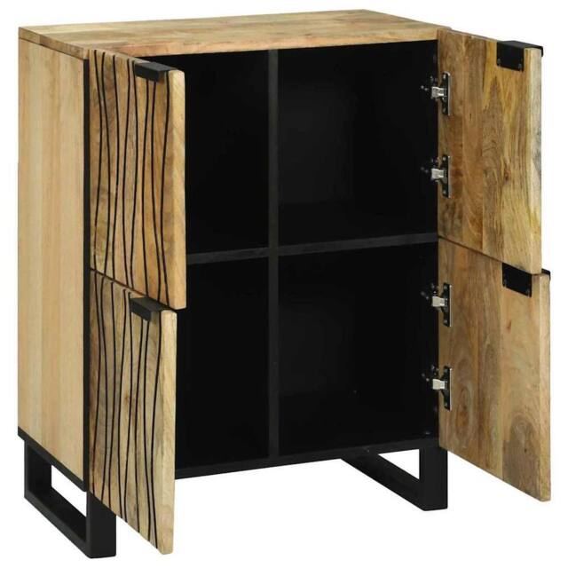 Berkfield Home Sideboard 60 x 33.5 x 75 cm - Made of Solid Mango & Engineered Wood in Brown - image 1