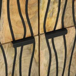 Berkfield Home Sideboard 60 x 33.5 x 75 cm - Made of Solid Mango & Engineered Wood in Brown - thumbnail 7