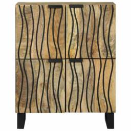 Berkfield Home Sideboard 60 x 33.5 x 75 cm - Made of Solid Mango & Engineered Wood in Brown - thumbnail 3