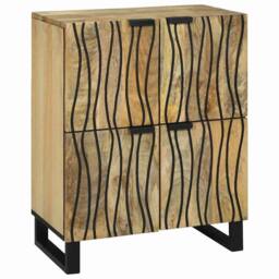 Berkfield Home Sideboard 60 x 33.5 x 75 cm - Made of Solid Mango & Engineered Wood in Brown - thumbnail 2