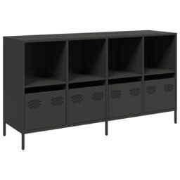 Berkfield Home Sideboard Black 135x39x73.5 cm Cold-rolled Steel - thumbnail 2
