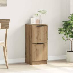 Berkfield Home Sideboard Artisan Oak 30x30x70 cm Engineered Wood in Brown - Size: 30 x 30 x 70 cm - thumbnail 3