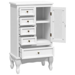 Berkfield Home Cabinet with 5 Drawers 2 Shelves White - thumbnail 5