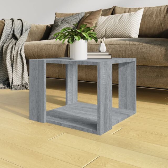 Berkfield Home Coffee Table Grey Sonoma 40x40x30 cm Engineered Wood - Size: 40 x 40 x 30 cm - image 1