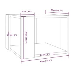 Berkfield Home Coffee Table Grey Sonoma 40x40x30 cm Engineered Wood - Size: 40 x 40 x 30 cm - thumbnail 6