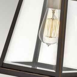 Netlighting Hinkley Bainbridge Outdoor Wall Lantern Oil Rubbed Bronze with Heritage Brass Accents IP44 in Brown - thumbnail 3