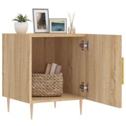 Berkfield Home Bedside Cabinets 2 pcs Sonoma Oak 40x40x50 cm Engineered Wood in Brown - Size: 40 x 40 x 50 cm - thumbnail 3
