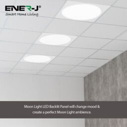 ENER-J Moon Light LED Backlit Panel Light, 60x60cms, 3400 lumens, 3 Years warranty, 4000K in White - Size: 25 cm diameter x 19 cm high - thumbnail 4