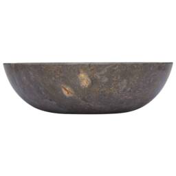 Berkfield Home Sink Grey √ò40x12 cm Marble - Size: 40x12 cm - thumbnail 2