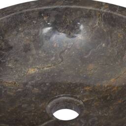 Berkfield Home Sink Grey √ò40x12 cm Marble - Size: 40x12 cm - thumbnail 5