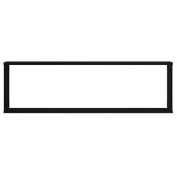 Berkfield Home Wall Cube Shelves 4 pcs Black Oak 100x15x30 cm Engineered Wood - Size: 100 x 15 x 30 cm - thumbnail 6
