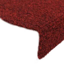 Berkfield Home Self-adhesive Stair Mats 10 pcs Red 65x21x4 cm Needle Punch - Size: Medium - thumbnail 6