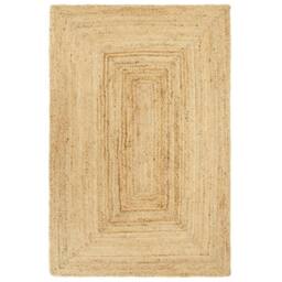 Berkfield Home Handmade Rug Jute 200x300 cm in Brown - Size: 100 cm diameter - thumbnail 2