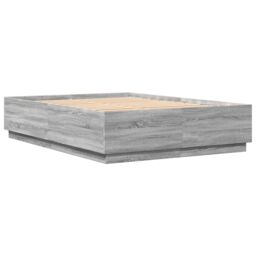 Berkfield Home Bed Frame without Mattress Grey Sonoma 150x200 cm King Size - thumbnail 3