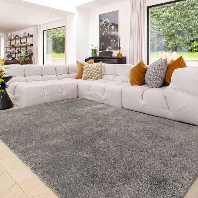 Kukoon Grey Washable Machine Shaggy Premium Rug - Size: 120 cm x 170 cm - image 1