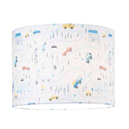 Happy Homewares Little Ones Play Village Lamp Shade - Town City Car Roads Map with Cars & Trucks - Size: 10 inches - thumbnail 2