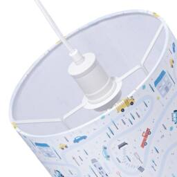 Happy Homewares Little Ones Play Village Lamp Shade - Town City Car Roads Map with Cars & Trucks - Size: 10 inches - thumbnail 5