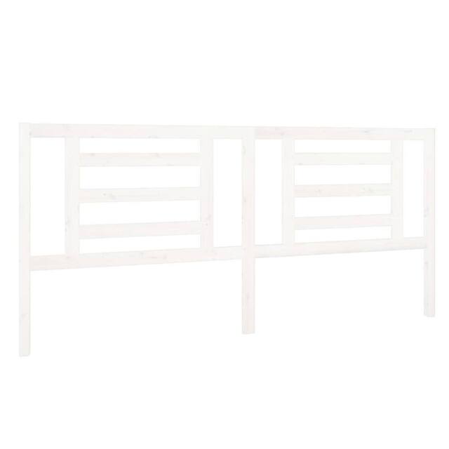 Berkfield Home Bed Headboard White 206x4x100 cm Solid Pine Wood - Size: 206 x 4 x 100 cm - image 1